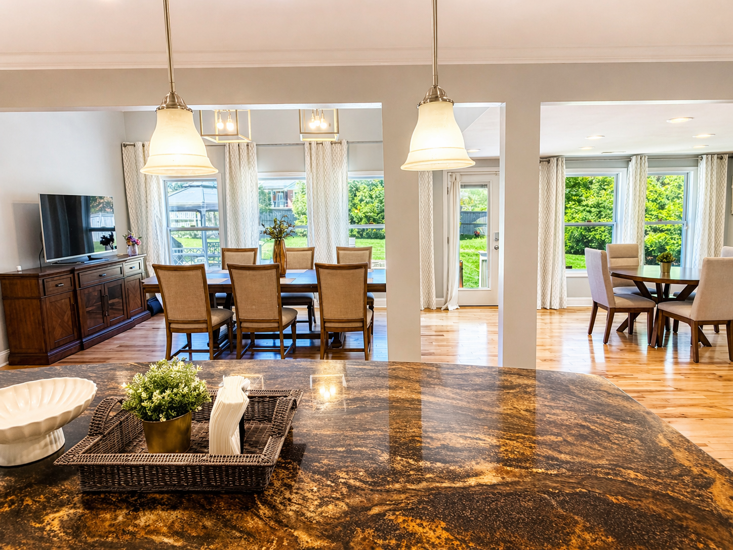 Kitchen Overlooking the 
Dining Area - Open Layout