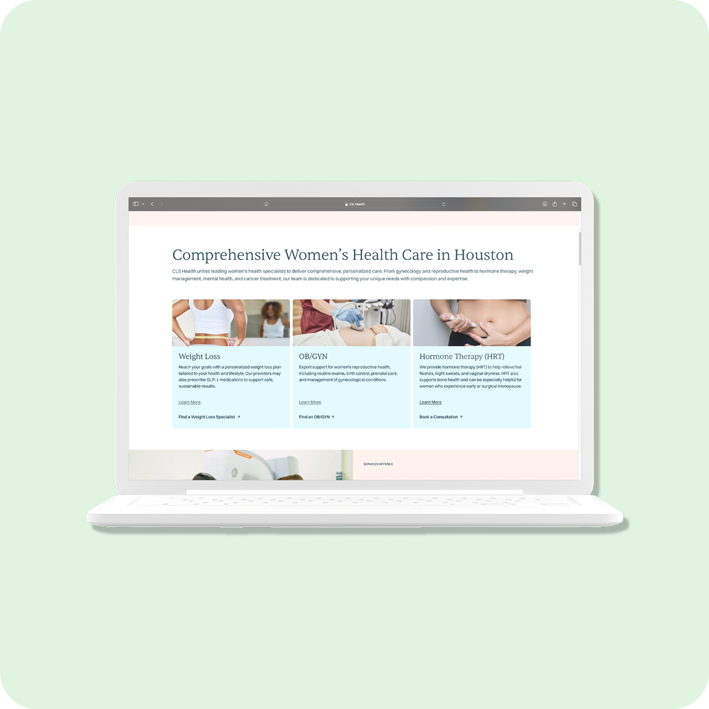 CLS Health Women's Health - Landing Page (Website)​​​​​​​