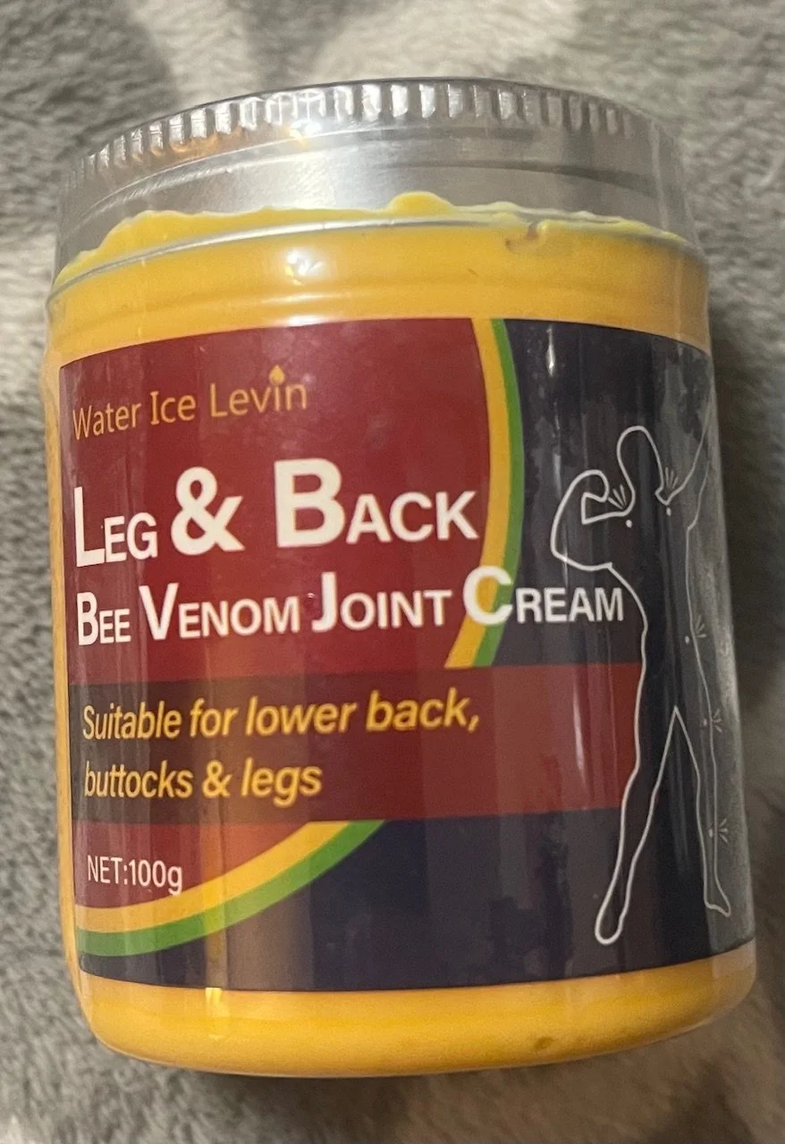 Water Ice Levin Bee Venom & Ice Joint Cream - Soothing Relief for Lower Back, Legs, Buttocks and Joints  Natural Moisturizing Balm 100g