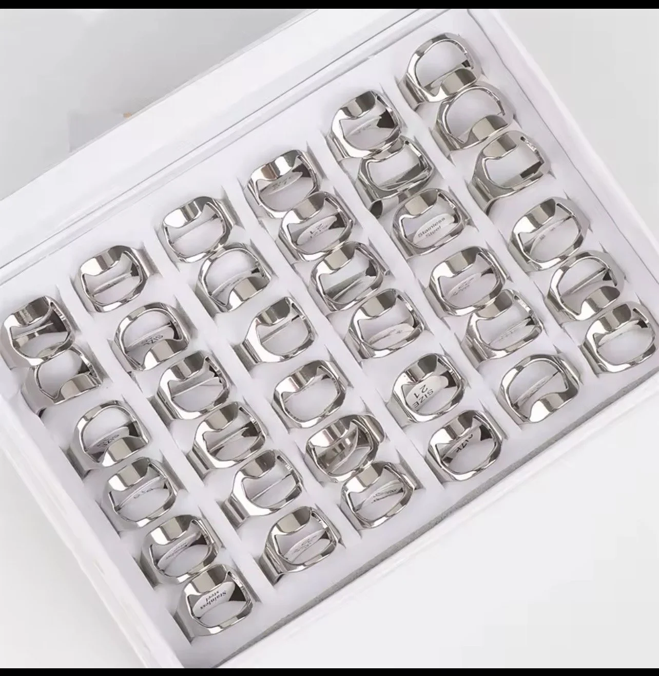 Stainless Steel Punk Ring Personality Fashion Beer Opener Bottle Stainless Steel Rings For Women Men