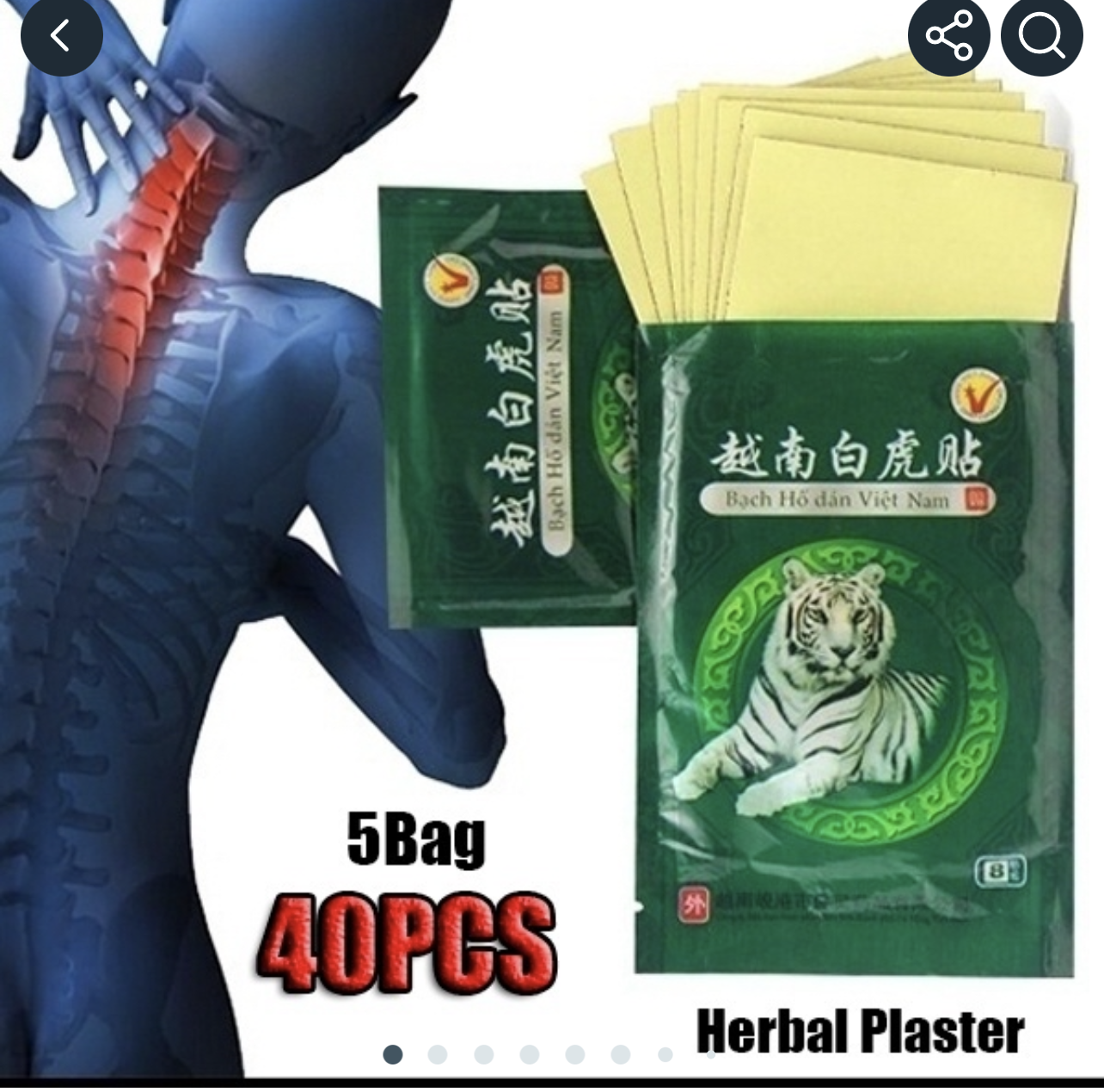 Sumifun Vietnam White Tiger Joint Pain Relief Patch. You will receive 3 packs of 8