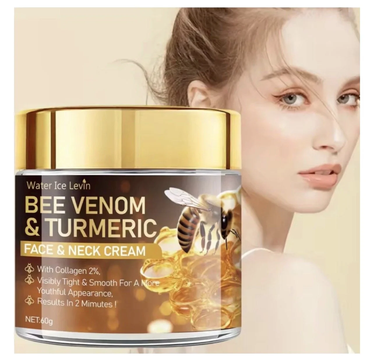 Bee Venom Facial Lifting Cream, Hyaluronic Acid, 60g