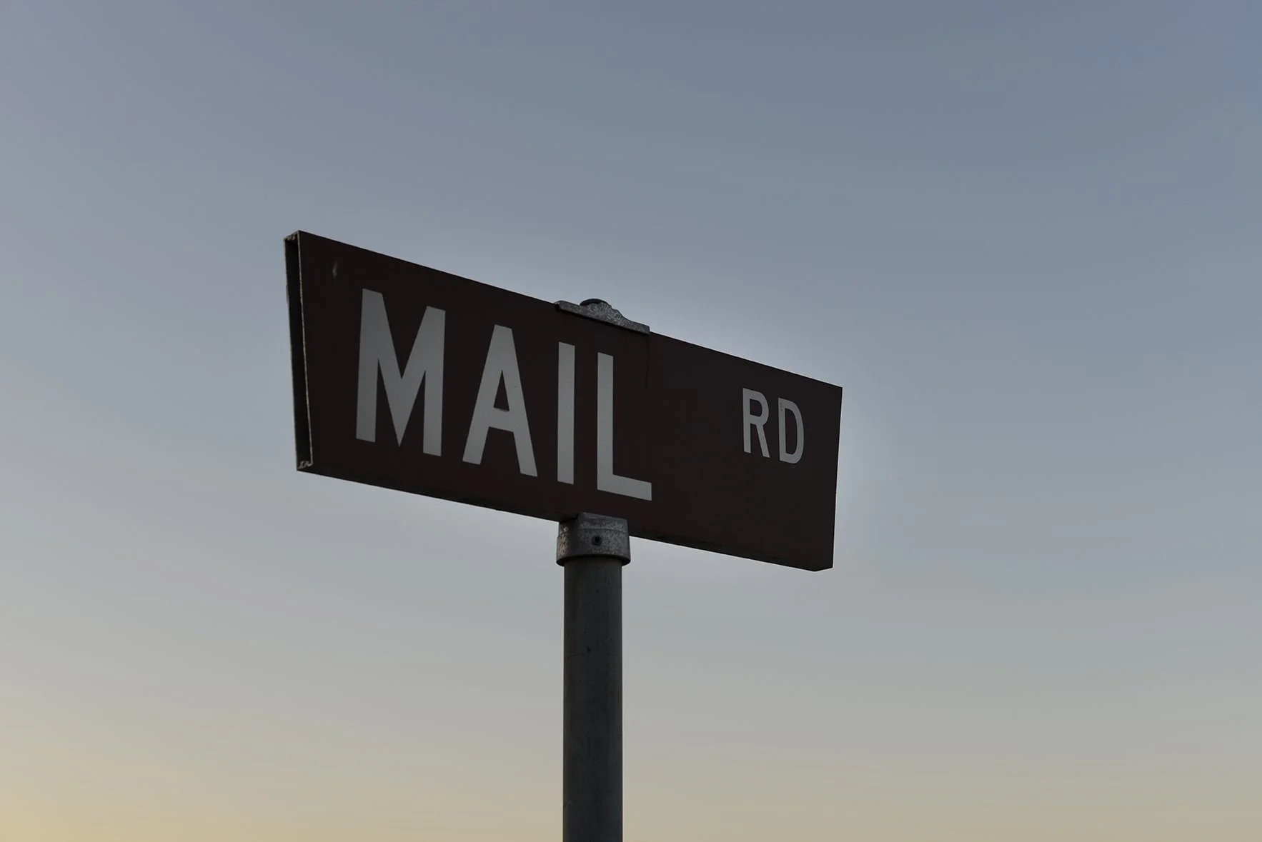 Mail Road Sign