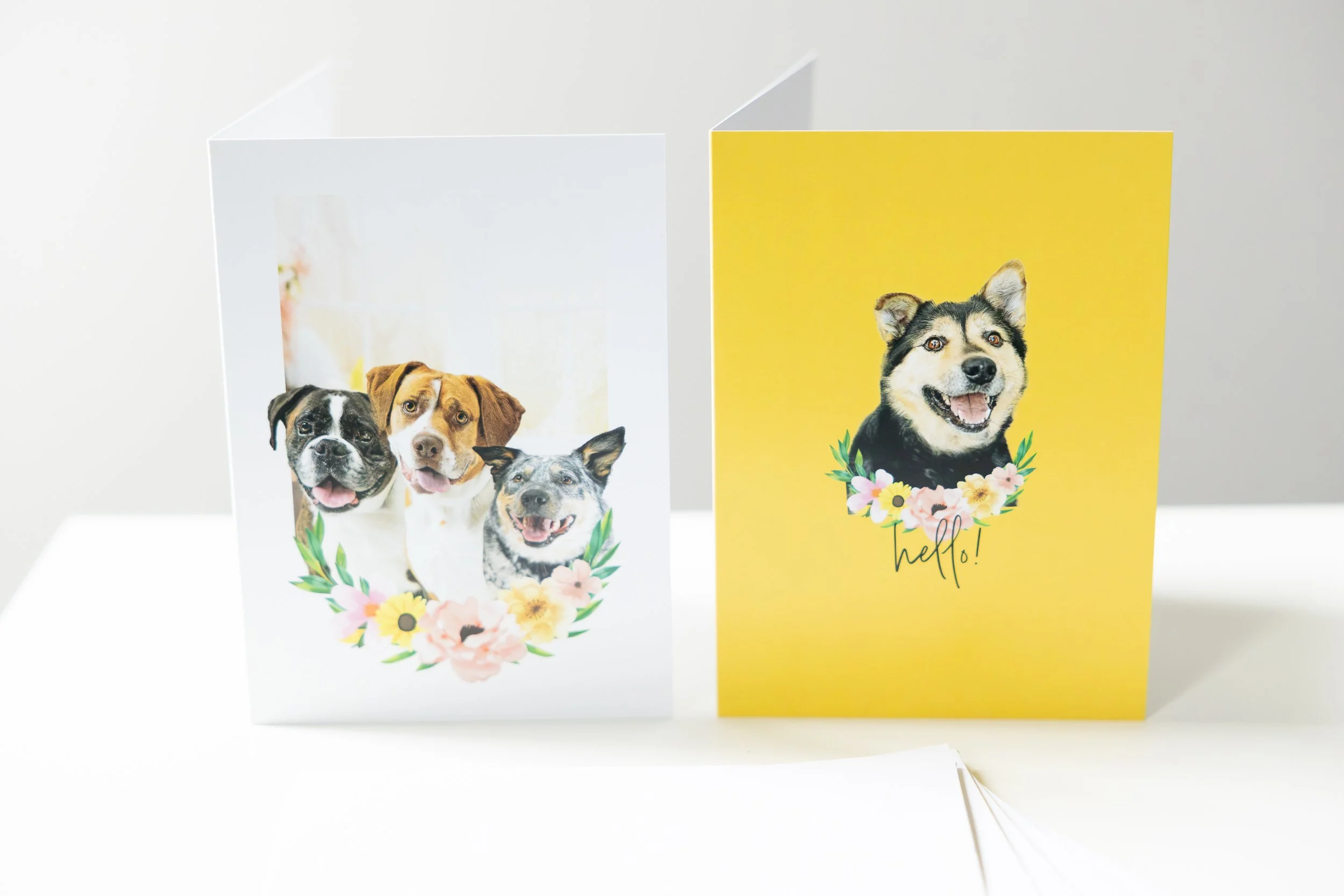 Customized Dog portrait Greeting Cards