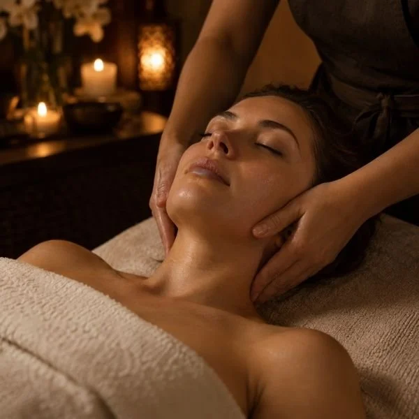 Back, neck and shoulder massage relieving tension and stiffness at Siam Harmony. Malahide, Dublin