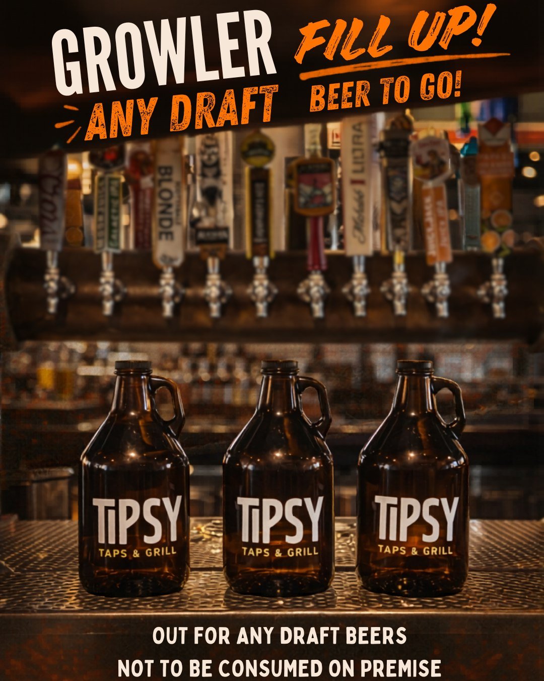 Are you ready for this?

Growlers are now available for any draft beers! 

Growlers are to go and not to be consumed on premise.

Cheers!

#Growlers #growlerstogo #draftbeers #aztaps #tempetaps