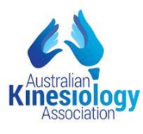 Blue hands forming a gesture above the words 'Australian Kinesiology Association'