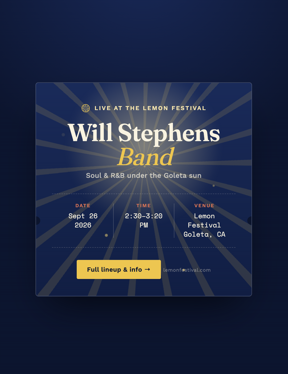 Live at the Lemon Festival