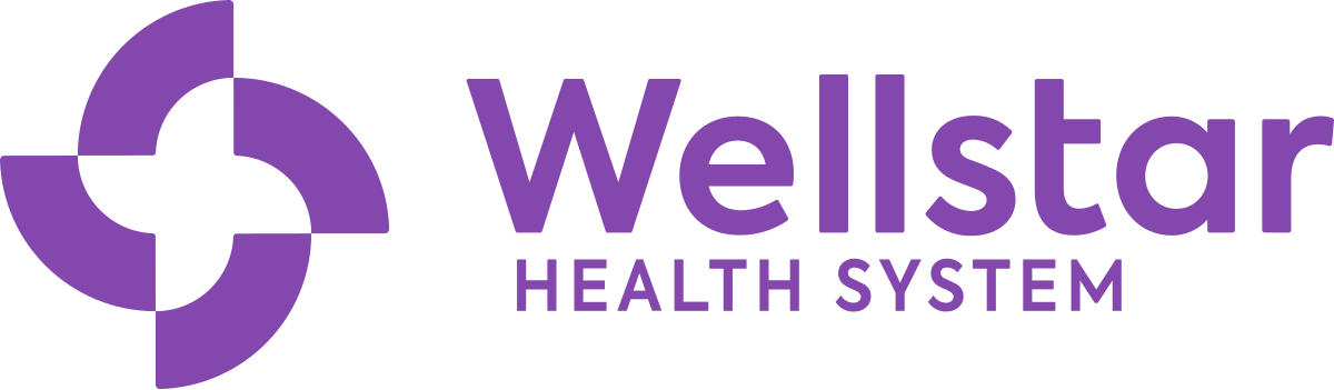 Wellstar Health System logo in purple with a circular geometric symbol and text.