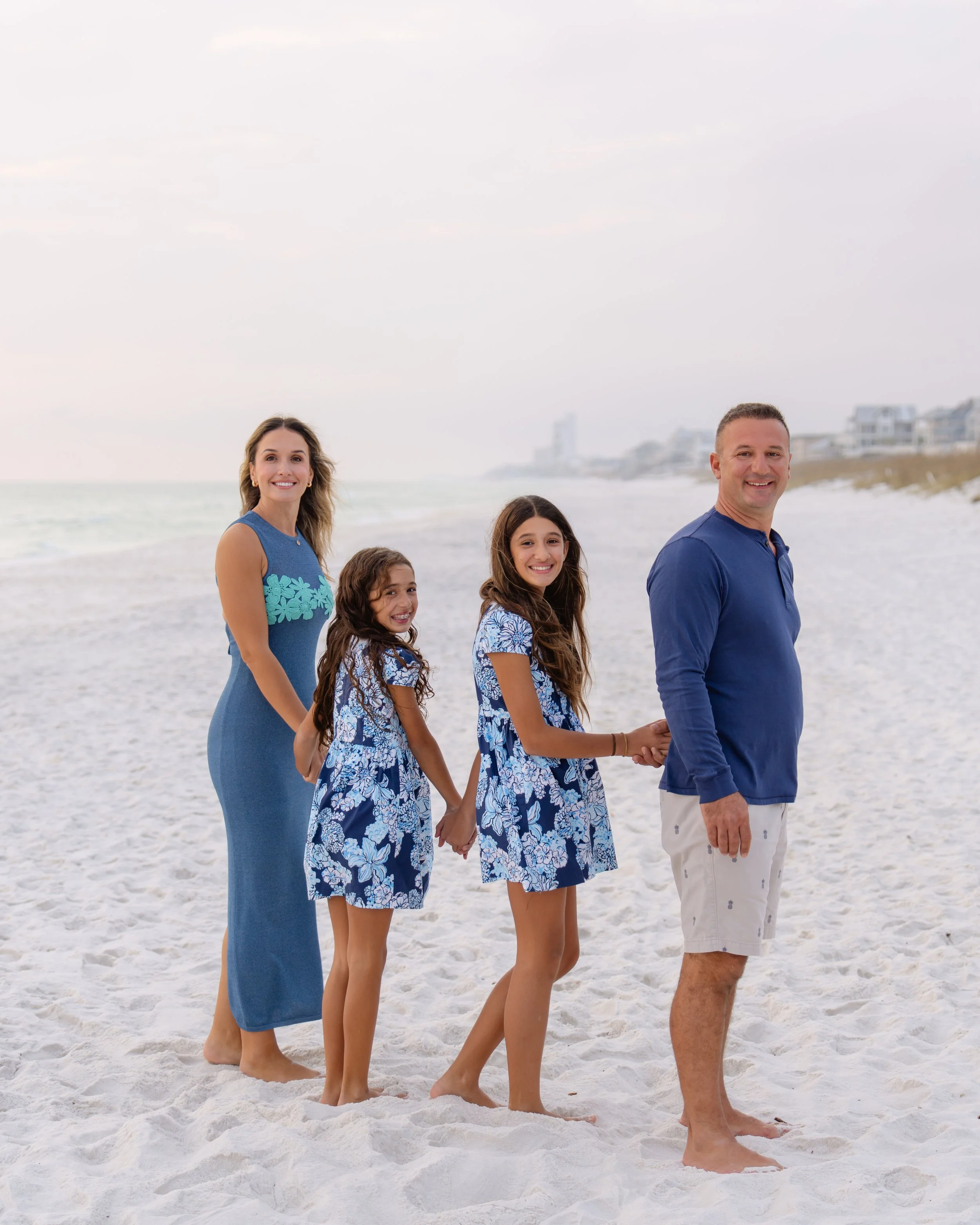 Family on the beach in 30A, Deer Lake State Park, Florida. 30A Photographer