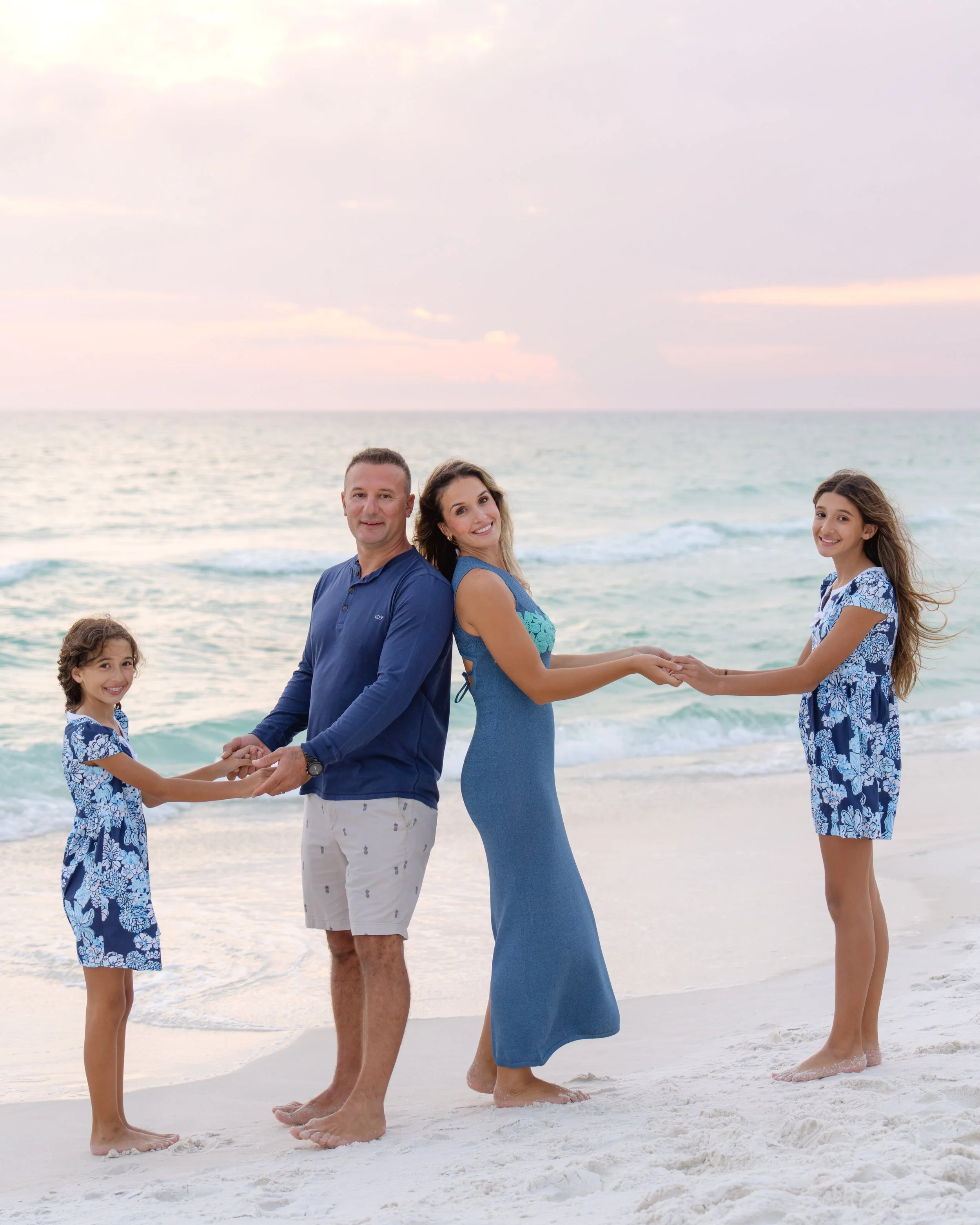 Family on the beach in 30A, Deer Lake State Park, Florida. 30A Photographer