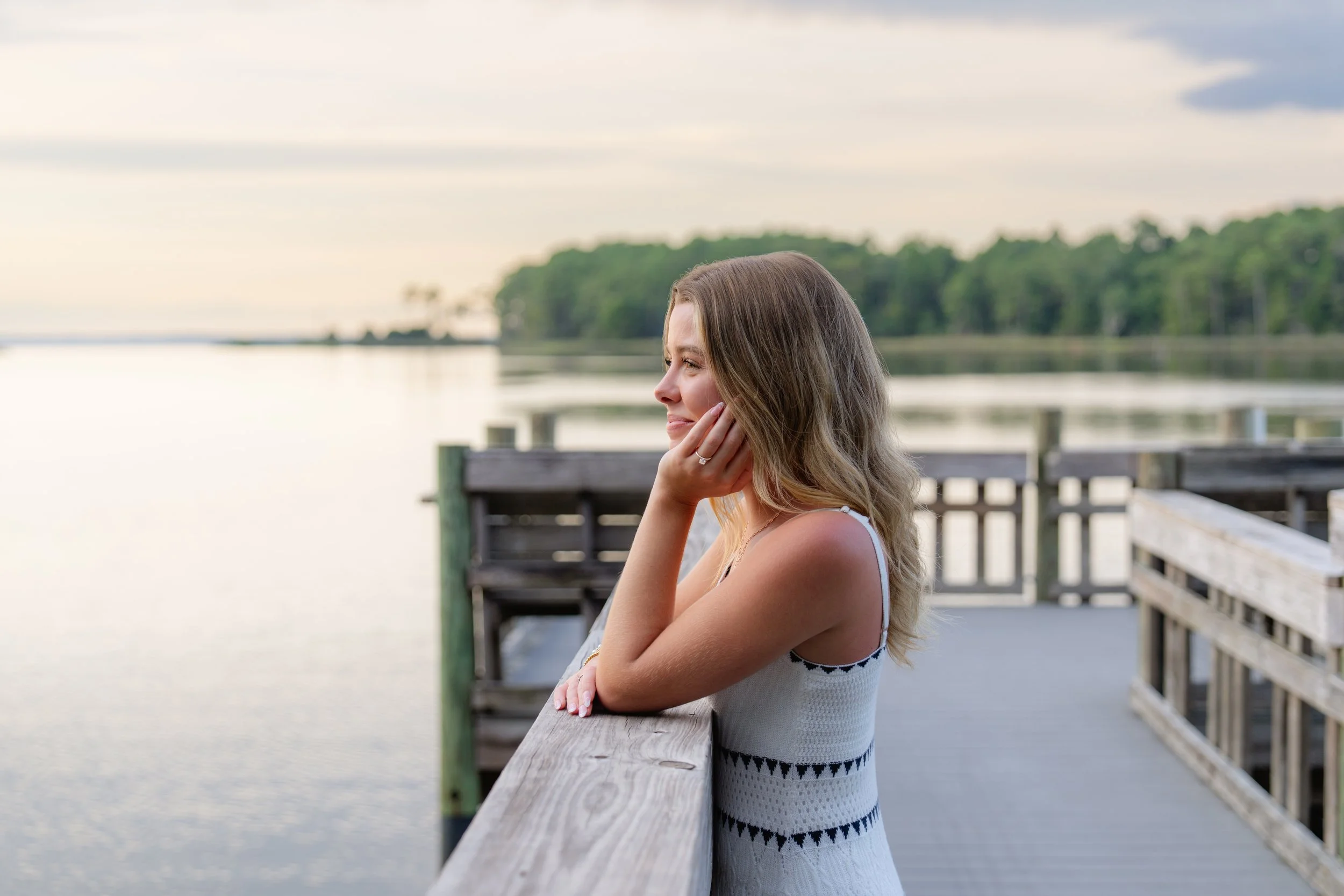 Man proposing to woman at Eden Gardens State Park, 30A Engagement Photographer