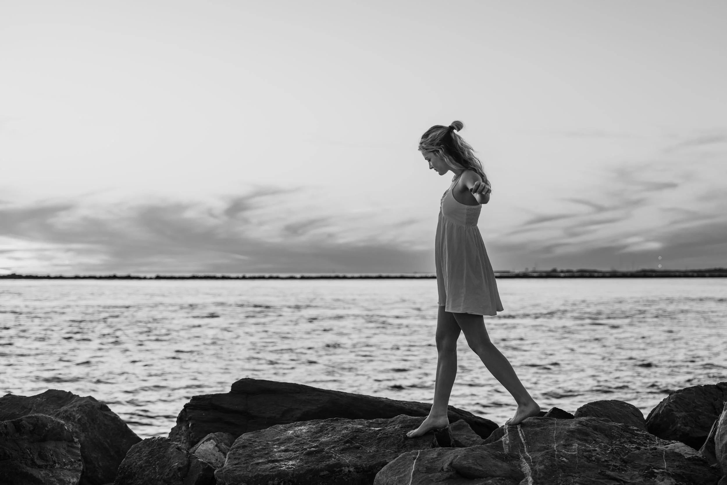 Portrait photo of a woman on the beach at sunset. Destin, Florida Photographer, 30A Photographer, Senior Photos Destin Florida, Senior Photos 30A