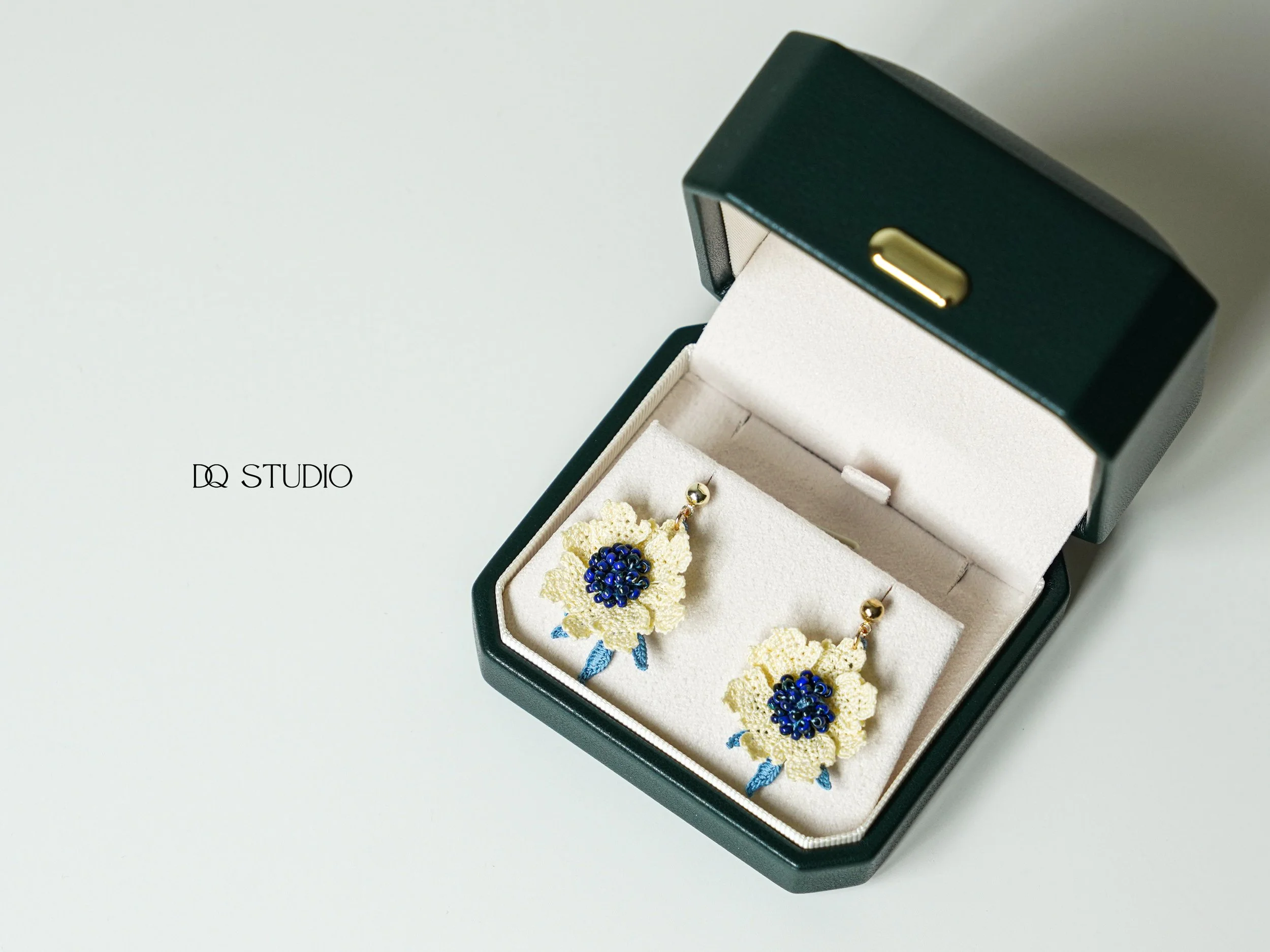 Whispering Garden Micro Crochet Coreopsis Earrings Handmade Snake Eye Daisy Earrings Floral Botanical Gift for Her