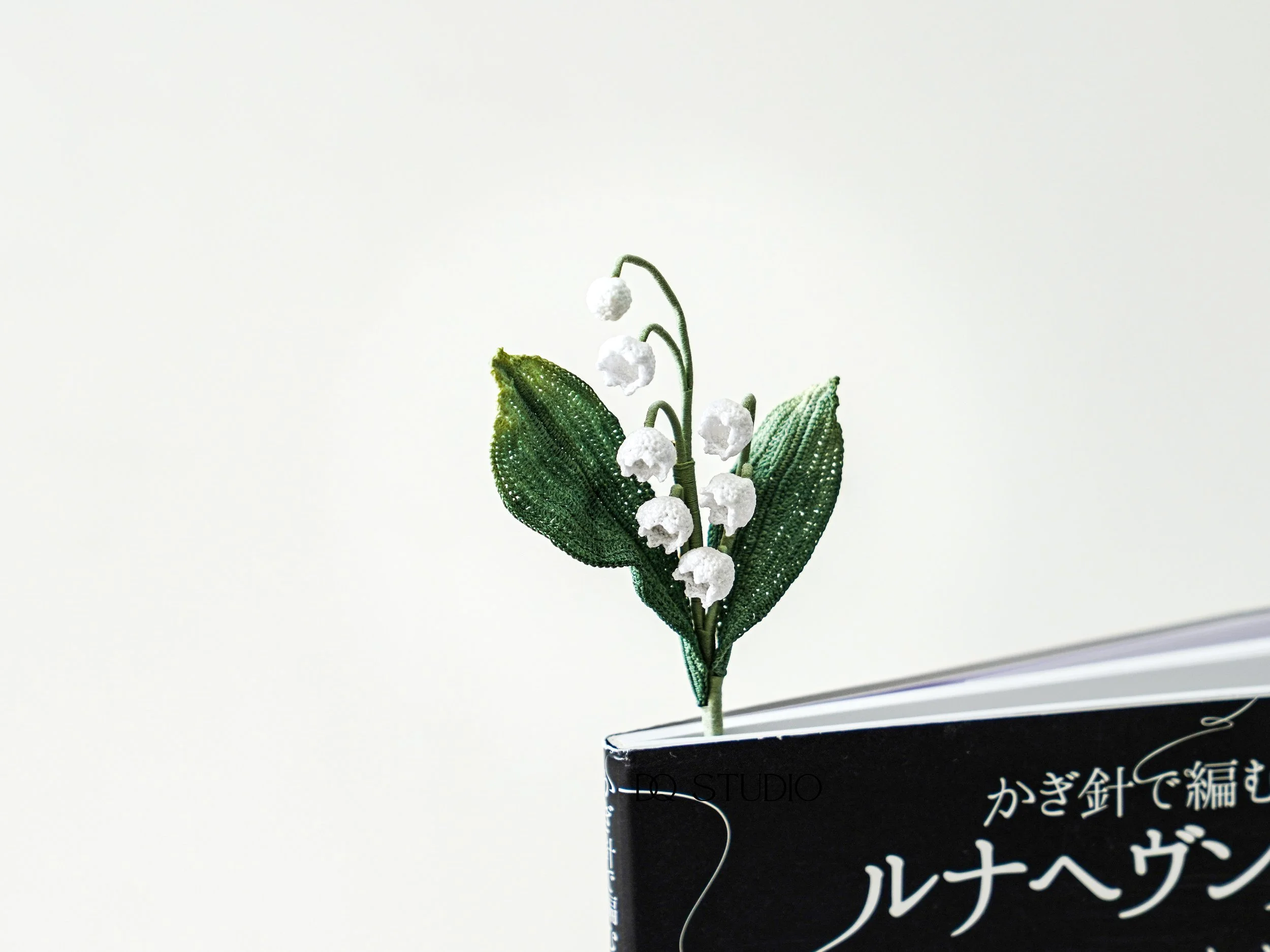 Whispering Petals Micro Crochet Lily of the Valley Brooch Handmade Botanical Flower Pin Fiber Art Gift for Her