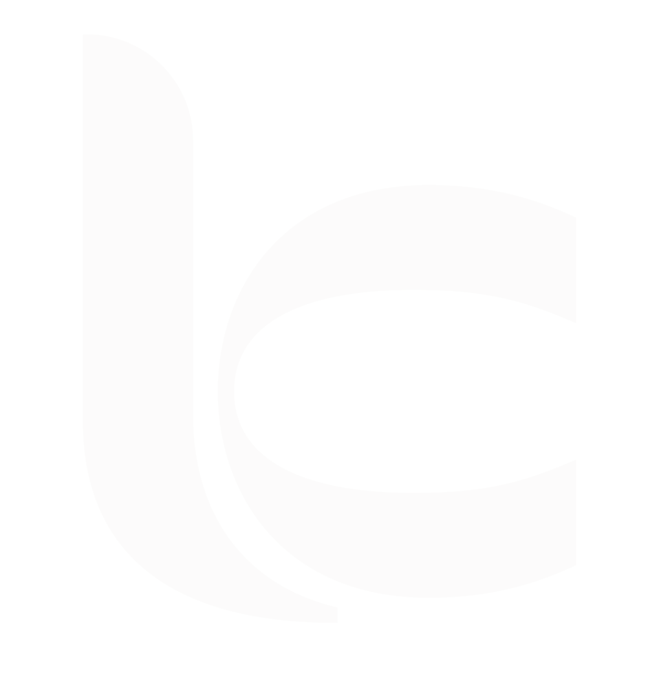 A black background with a large white stylized letter 'C' and a partial 'L' to the left.