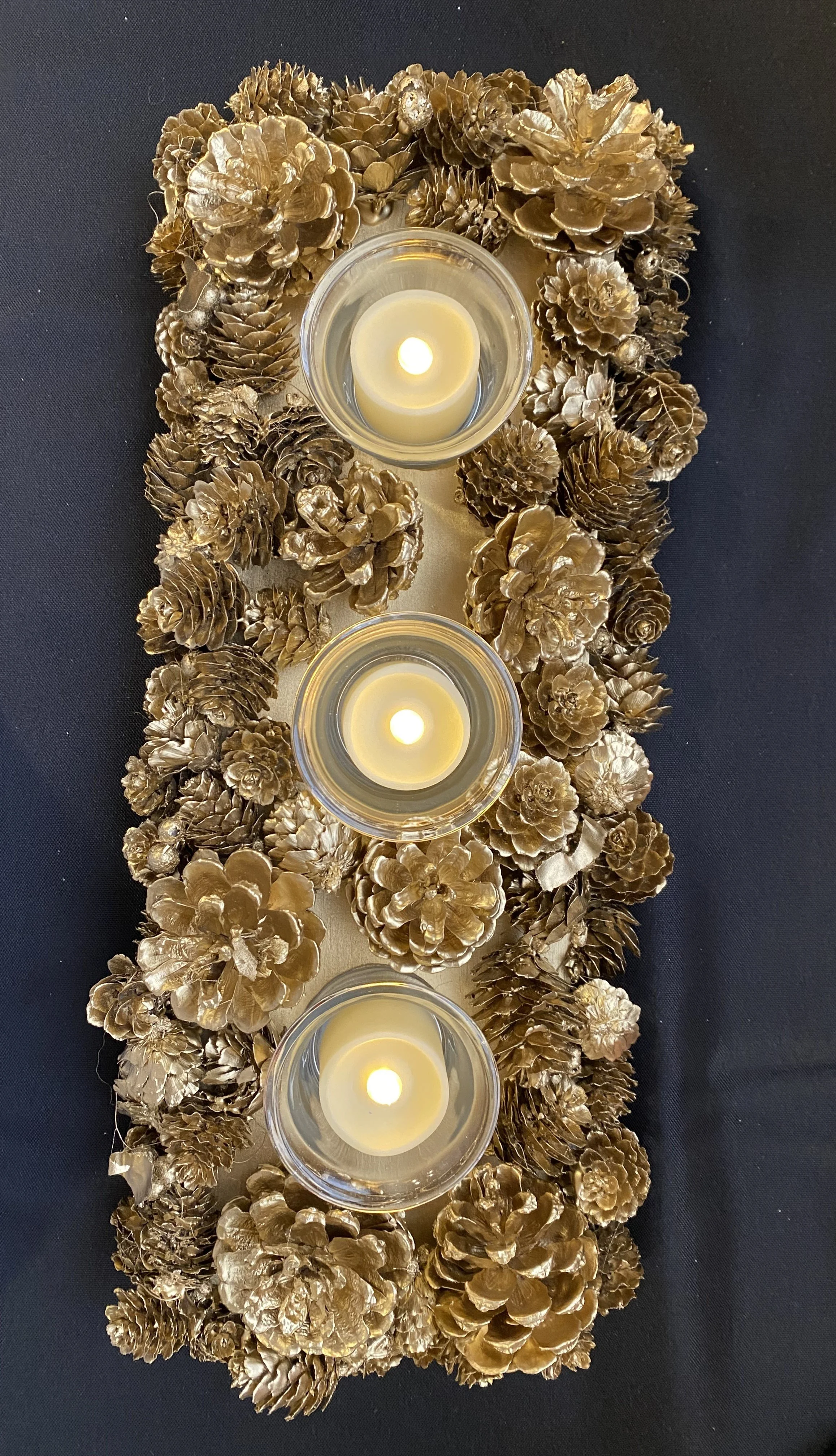 Pine Cone Candle Holder Centerpiece