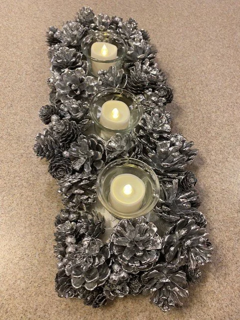 Pine Cone Candle Holder Centerpiece