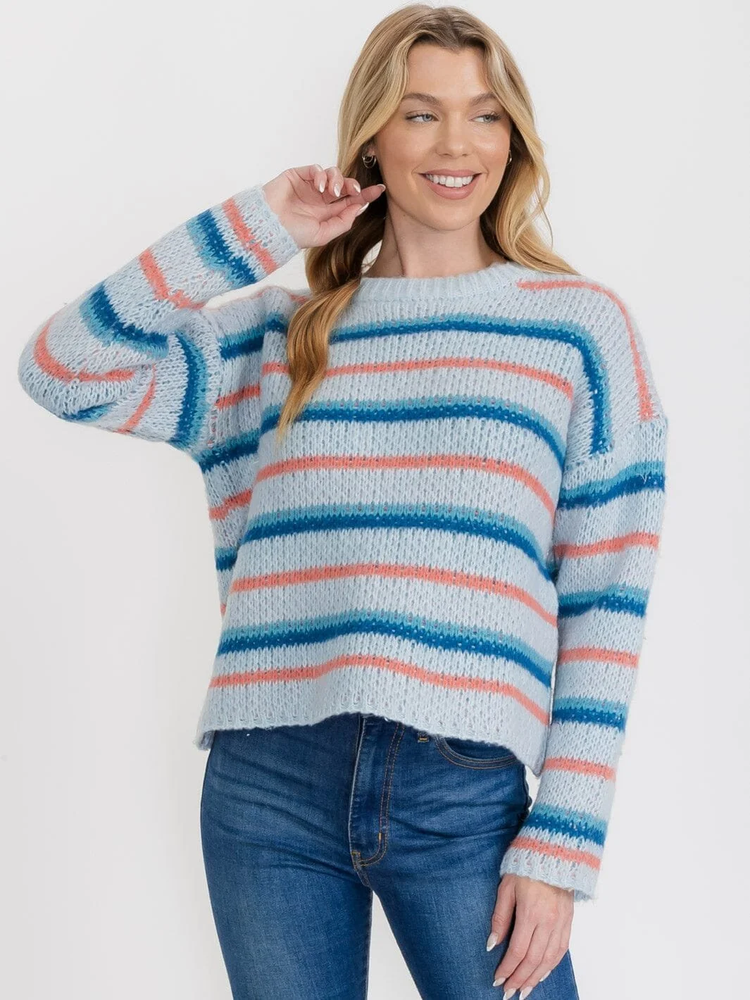 Cozy Cloud Striped Sweater