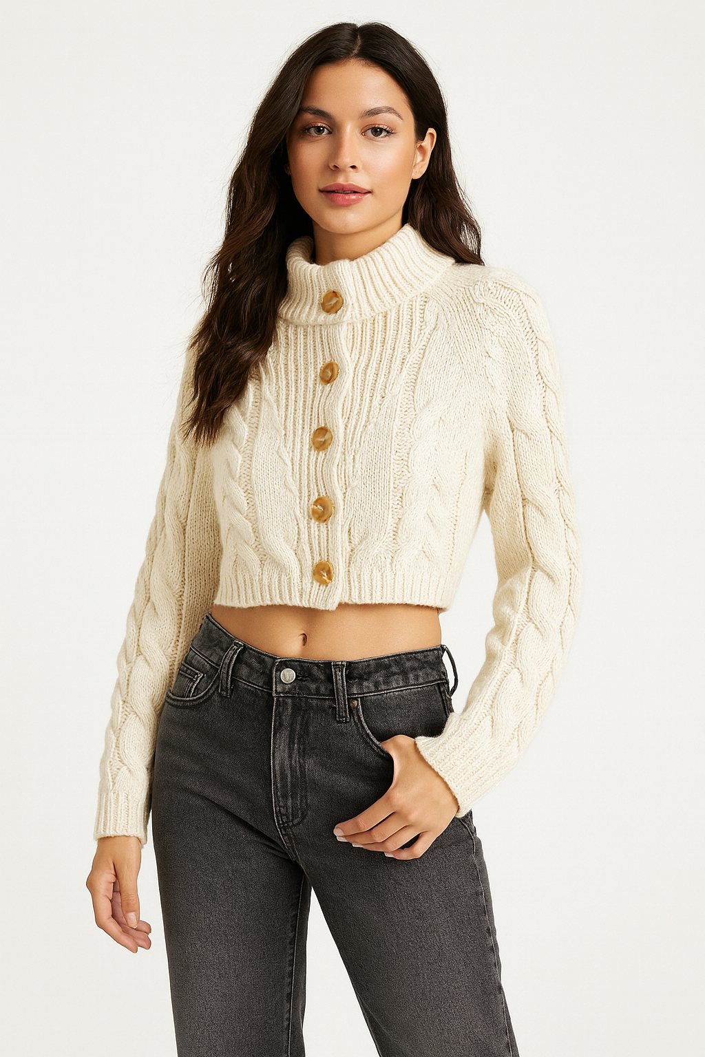 The Alpine Button-Up Crop