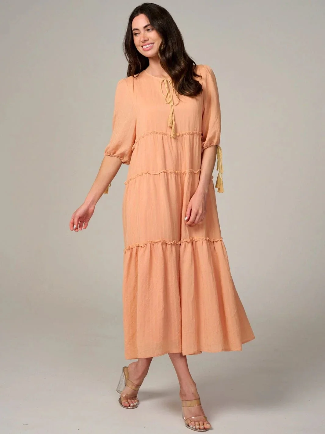 The Elise Tiered Midi Dress