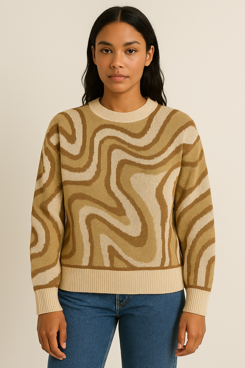 Sandstone Swirl Knit