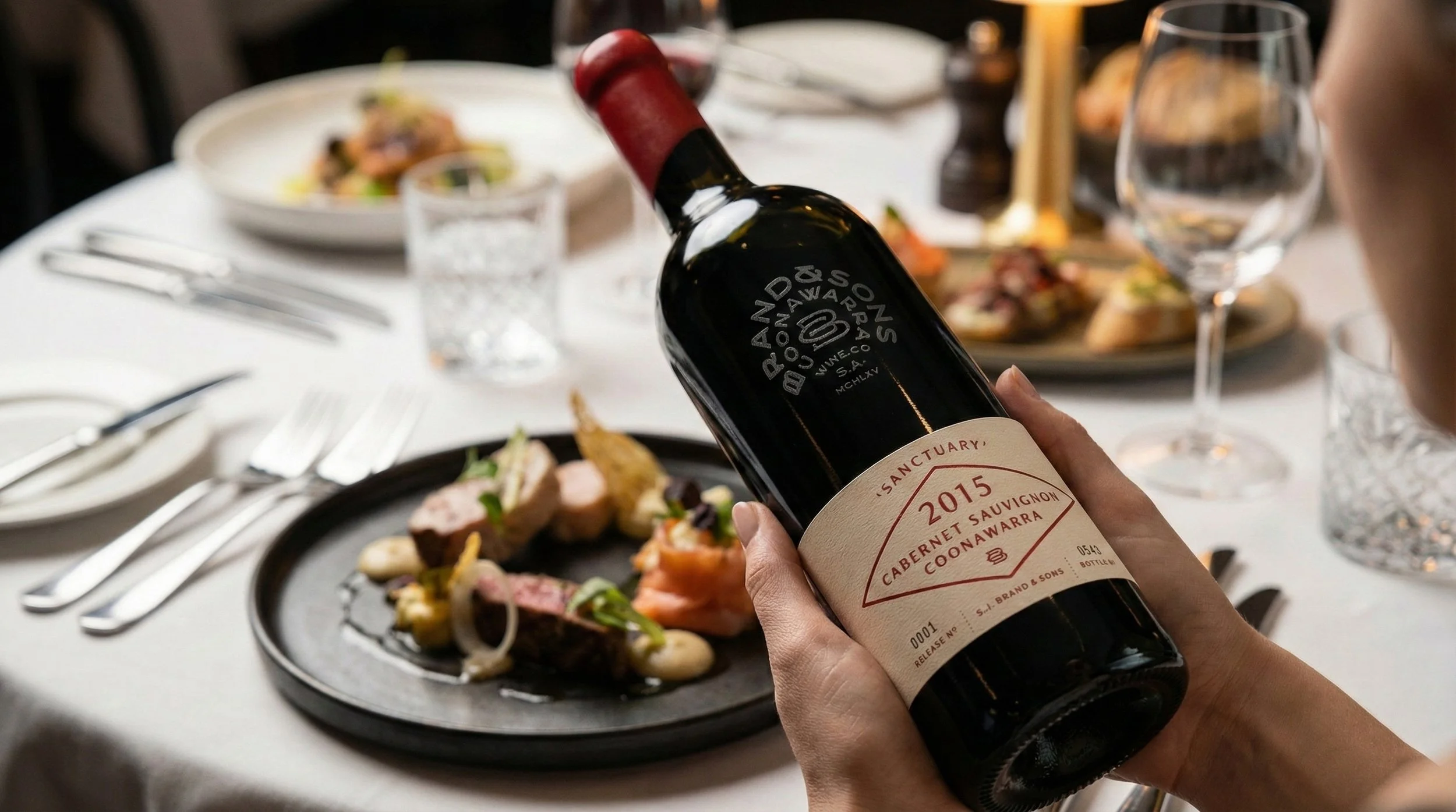 Premium wine branding — Influx Creative packaging and identity