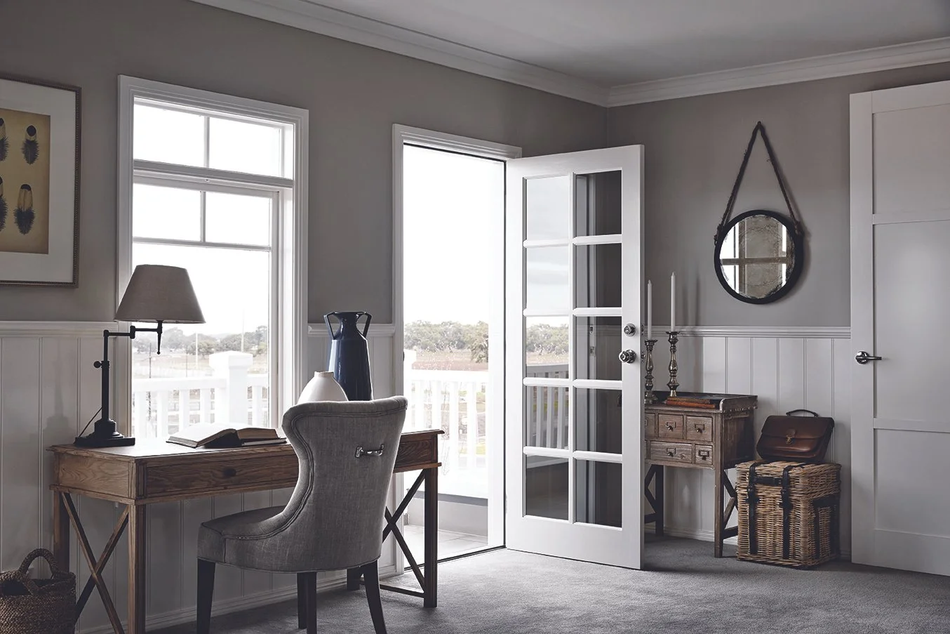 A home with timber windows and doors.