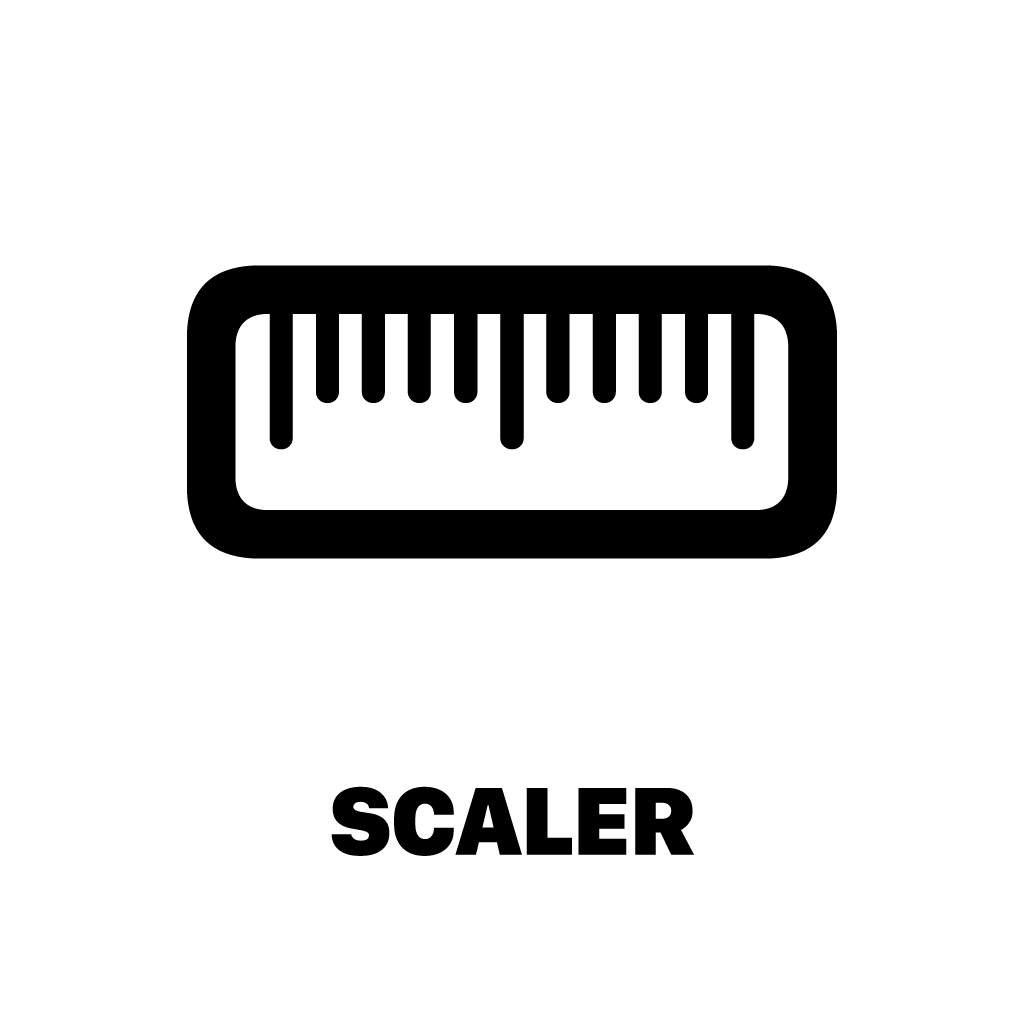 Scaler Tool Icon: Measurement Ruler