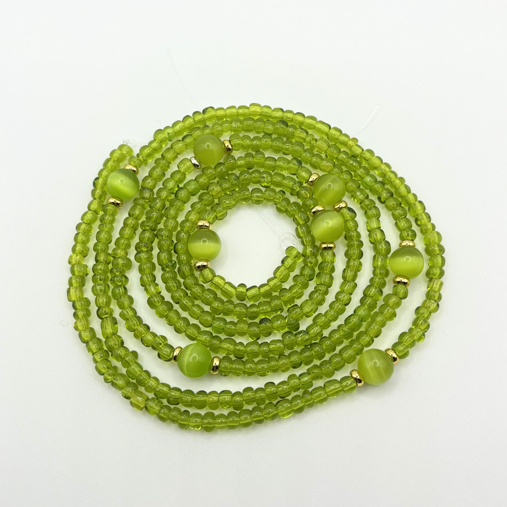 Lime Light Heart Chakra Waistbeads