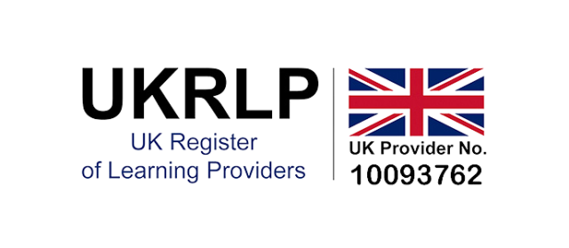 UKRLP logo with a Union Jack flag and registration number, representing UK registered learning providers.
