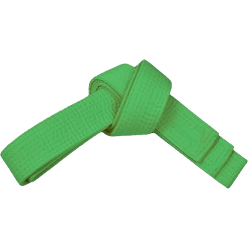 PAMA - Green martial arts belt tied up.