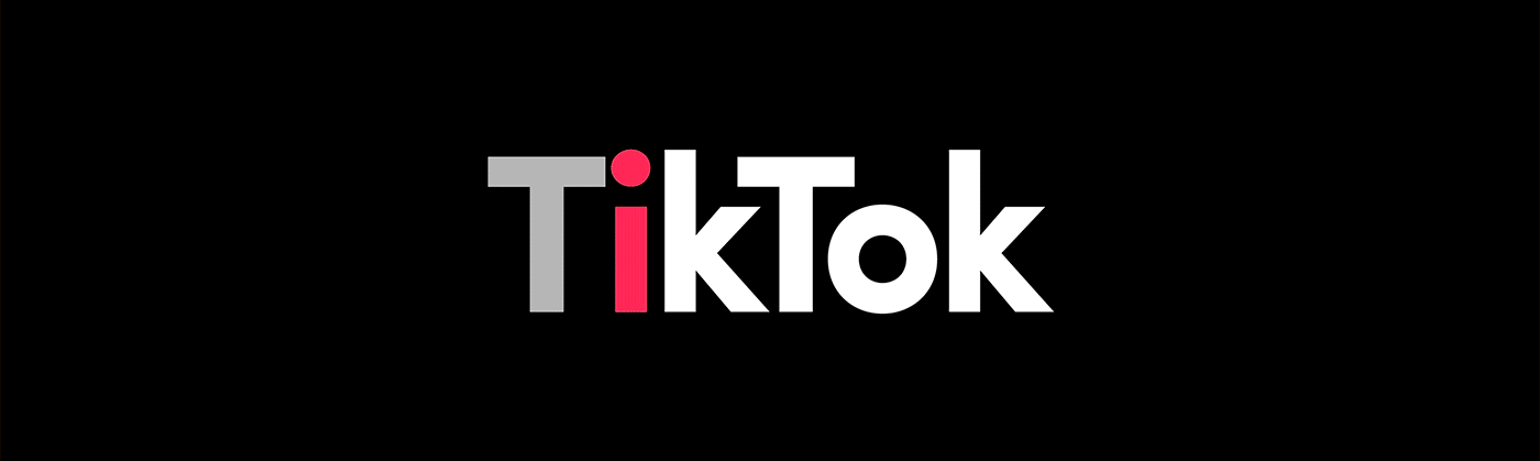 TikTok logo with black background