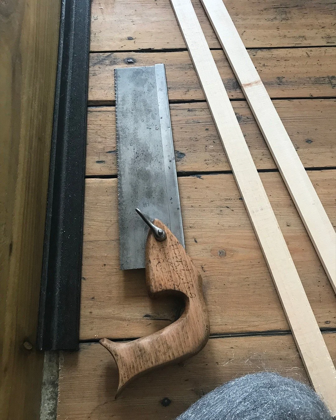 Reclaimed Timber Meets Clean Lines.

Bringing an old piece of timber back to life with new steel edging &mdash; measured, cut, mitred and fitted by hand.
There&rsquo;s something meditative about small builds like this&hellip; just you, the tools, and