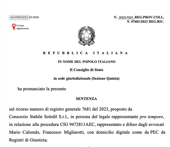 Gara lavori pubblici: Comune di Napoli