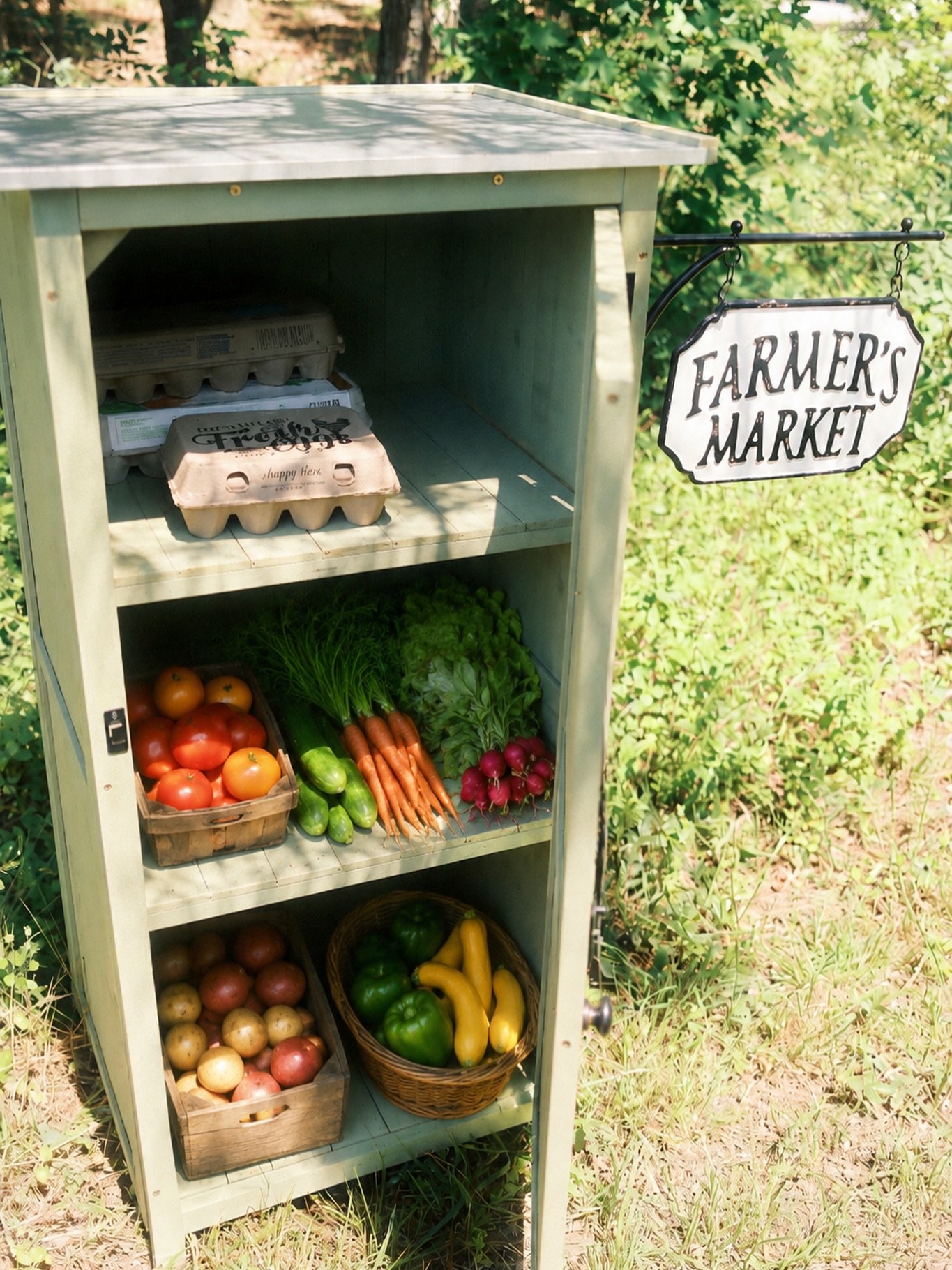 We&rsquo;ve launched our neighborhood pantry here at Old Mill Acres 🥕 us and our neighbors stock on Fridays! Come on by! 

#farmstand #homesteading #virginiafarms #organicproduce
