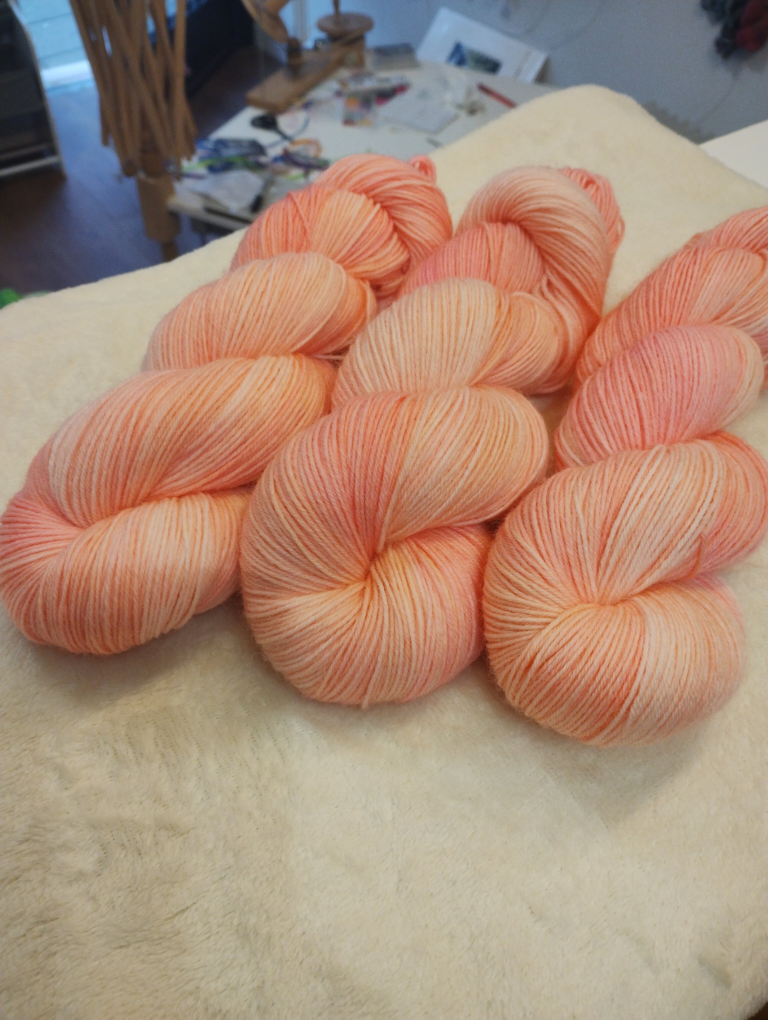 Neon Pastel Pink 75/25 Merino Nylon 4Ply
