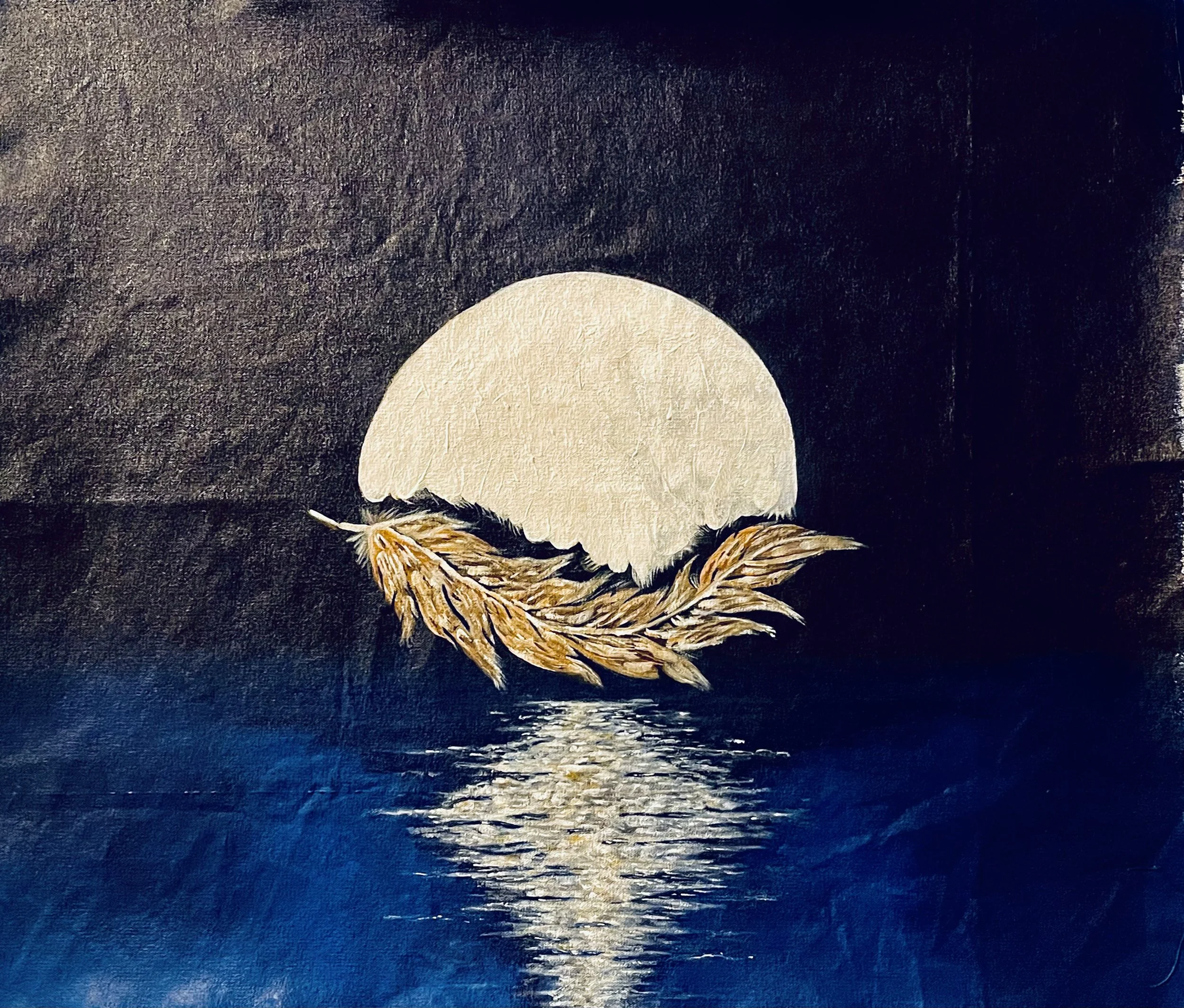 Painting, Title "In the Name of Wholeness" Logo, Dimensions 50cmx52cm, Acrylics on Canvas 