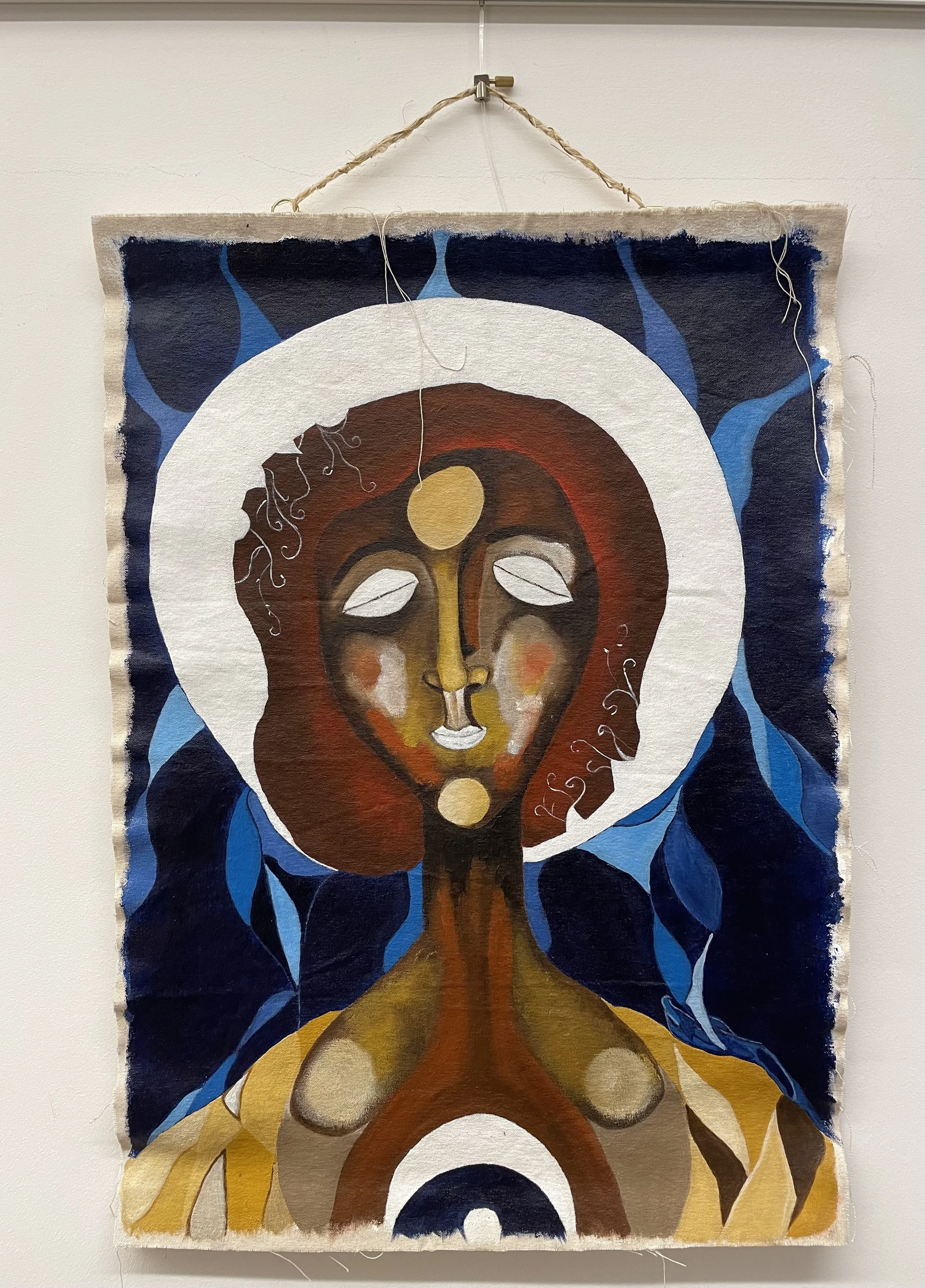 Painting, Title "Holy Mary Small", Dimensions 40cmx30cm, Acrylics on Canvas, August 2025