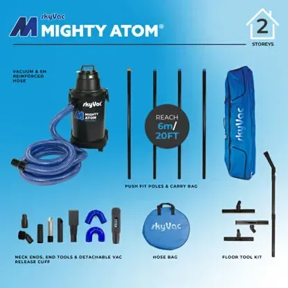 SkyVac Supercharged Mighty Atom Gutter Vacuum