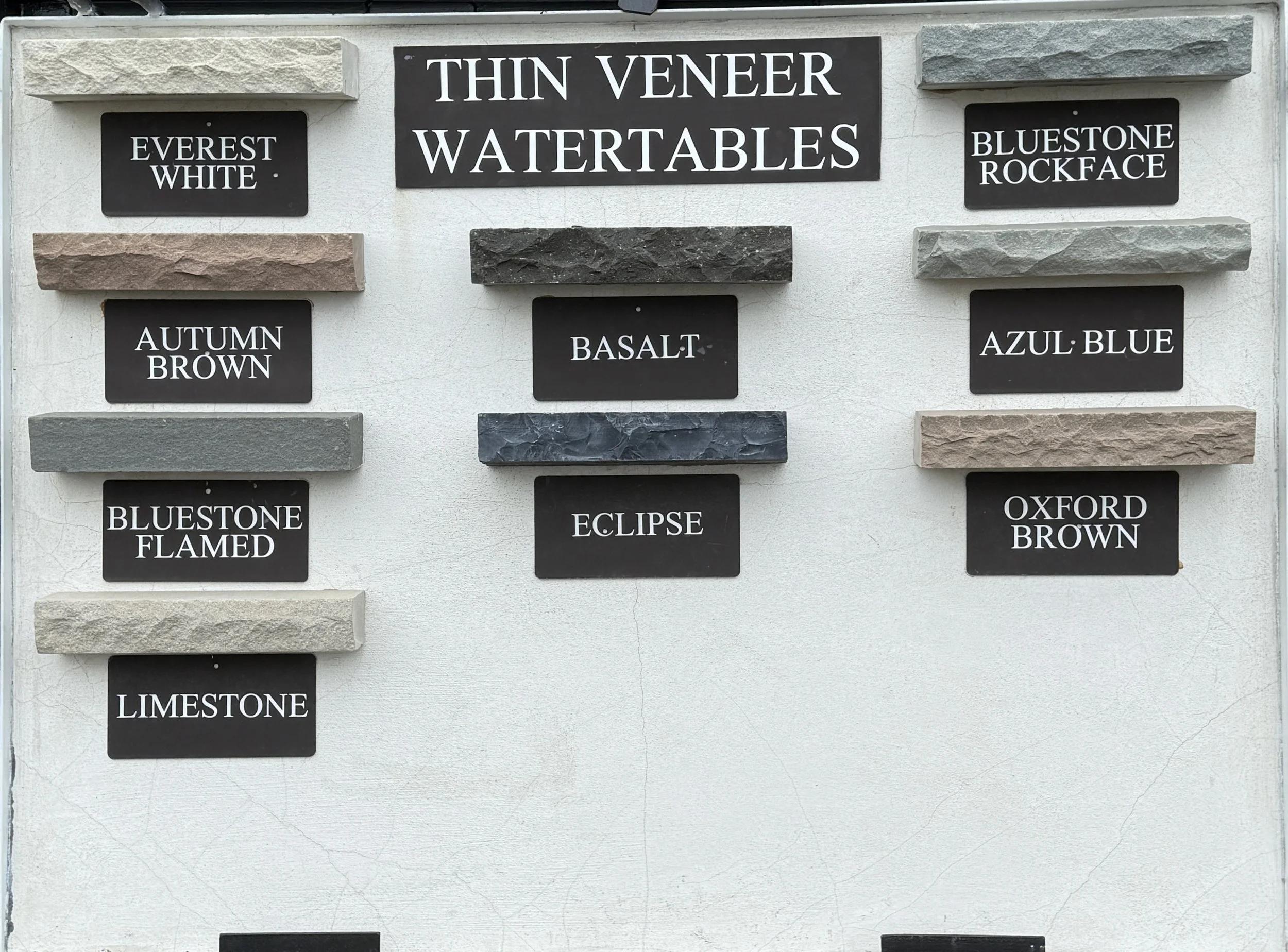 Thin Veneer Watertables