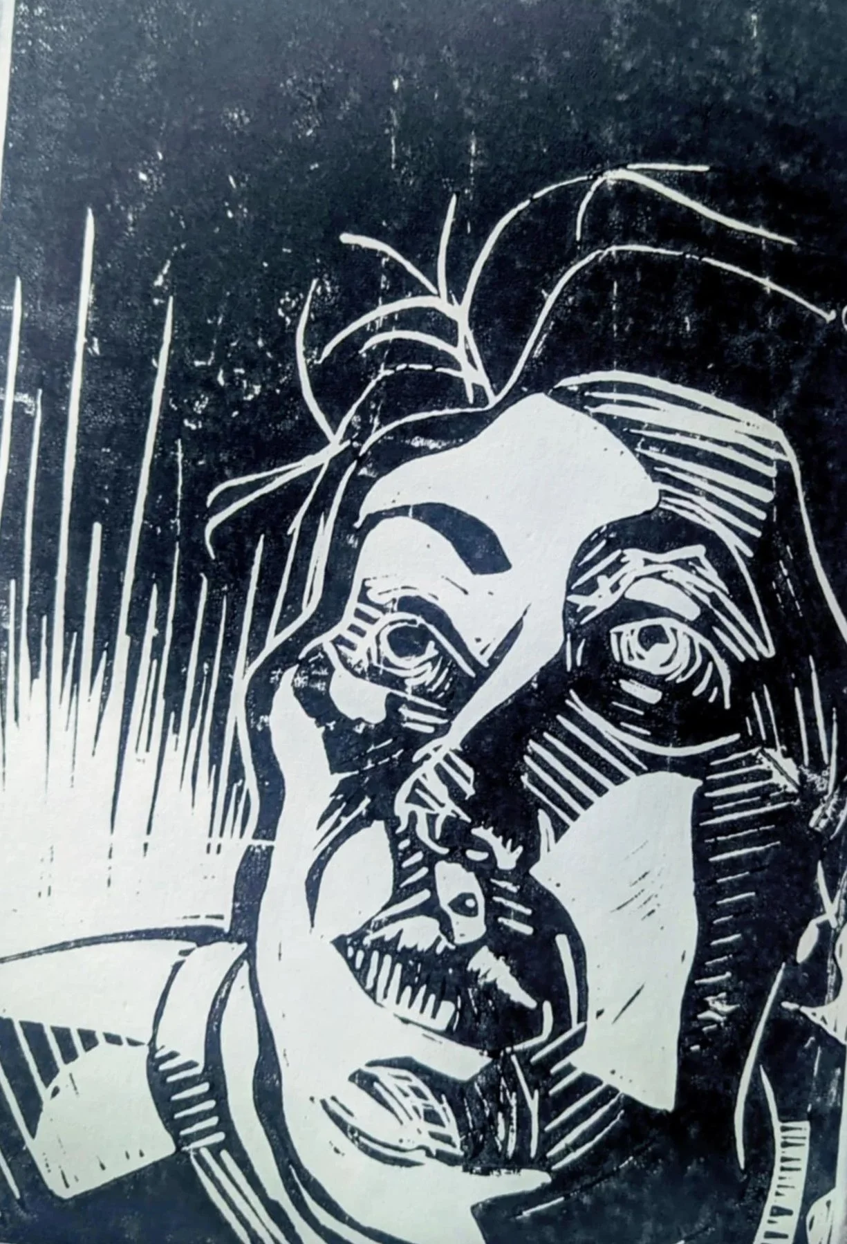 ‘Burst 2’ Limited Edition Lino Print on Paper 