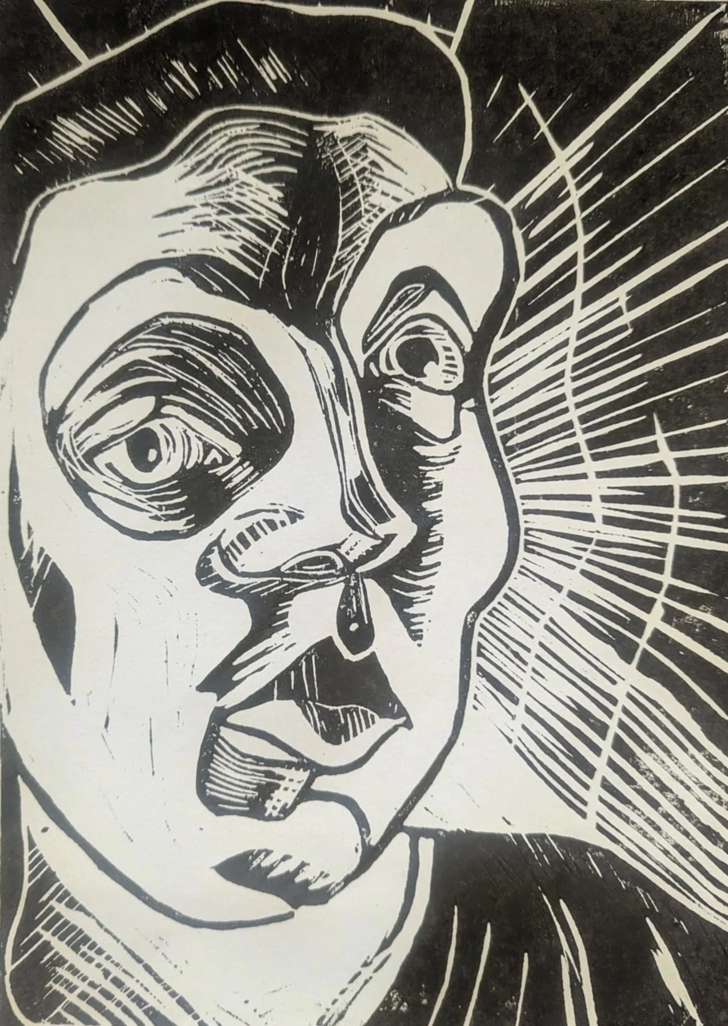 ‘Burst 1’ Limited Edition Lino Print on Paper 