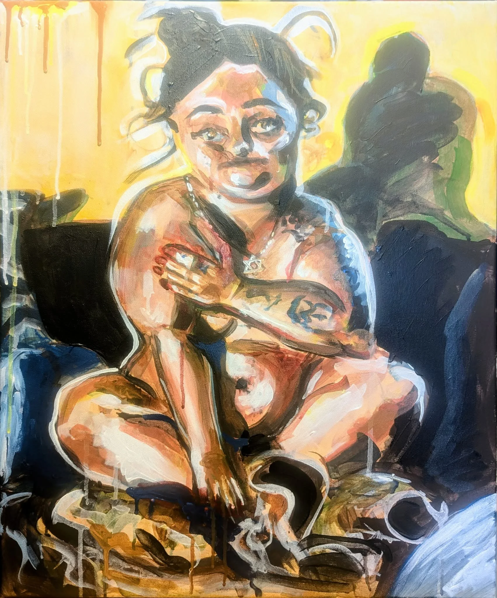 ‘Exposing myself’ Acrylic on canvas 