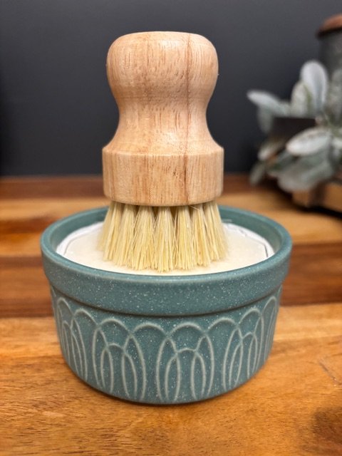 8 oz. Citrus Fresh Solid Dish Soap Ramekin and Brush