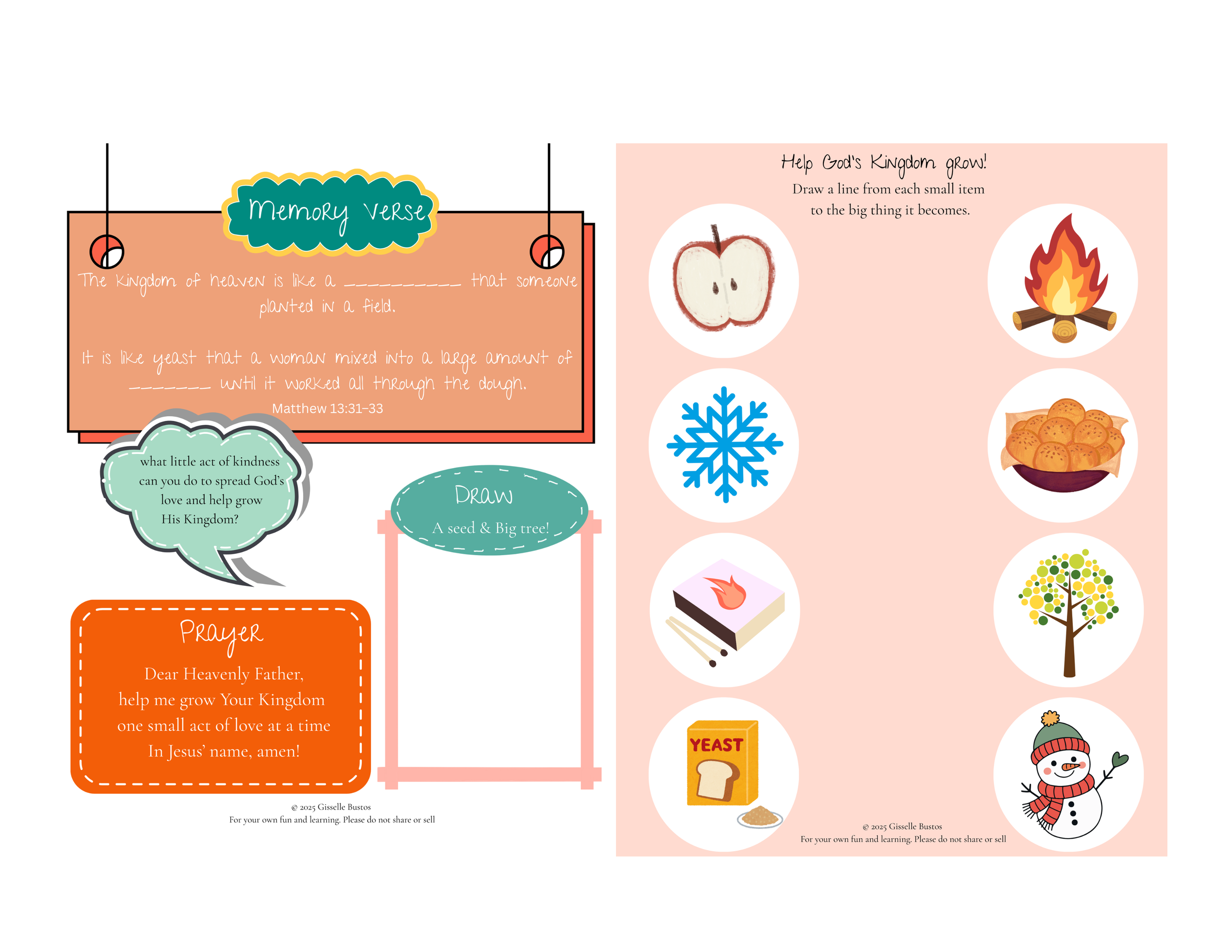 Seeds & Yeast Activity Sheet