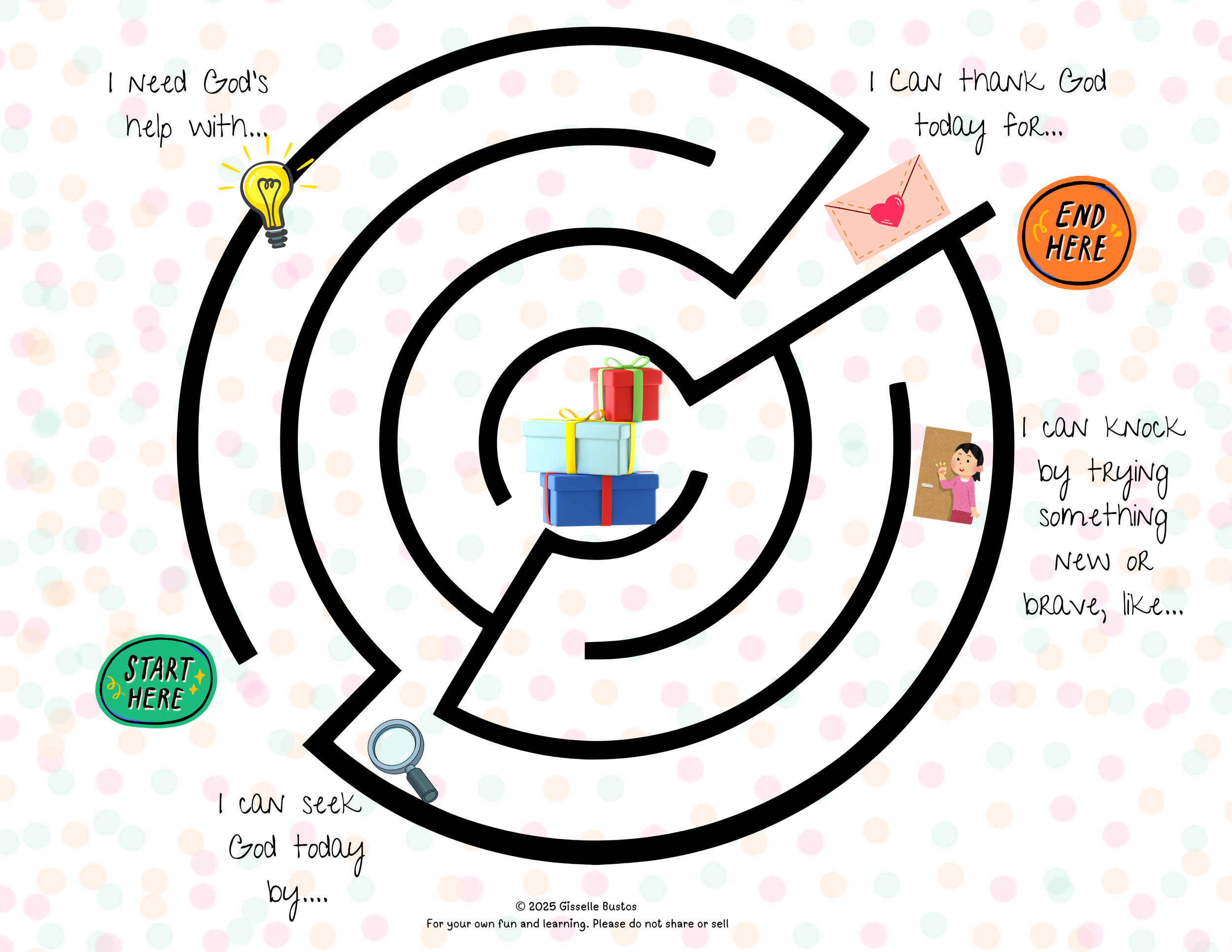 Ask, Seek, Knock Activity Sheet