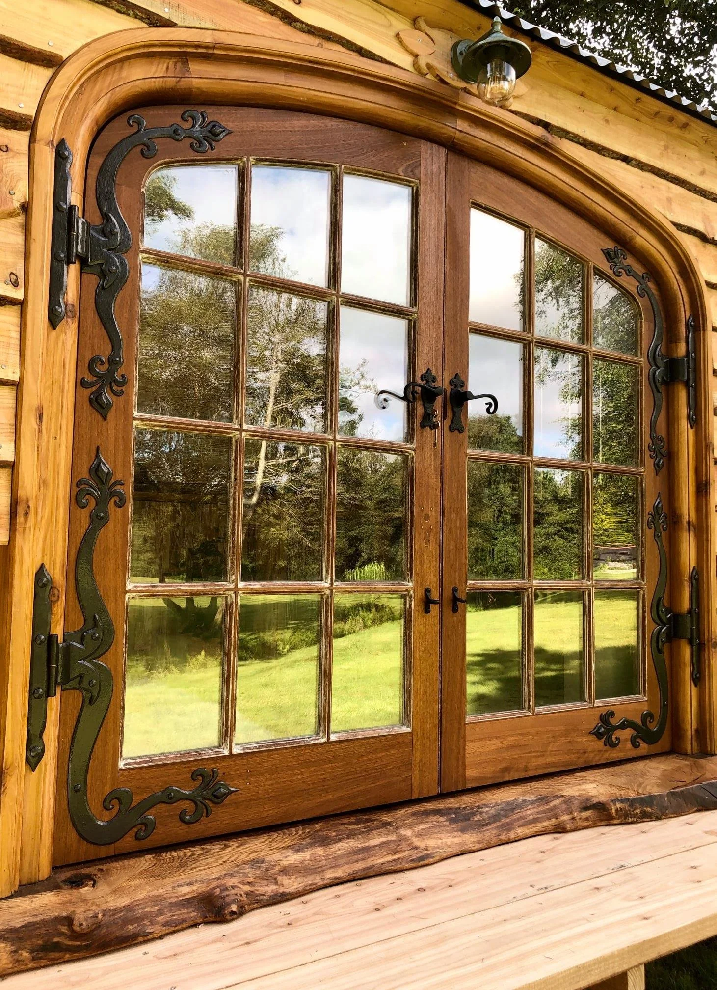 Hand-made iroko doors