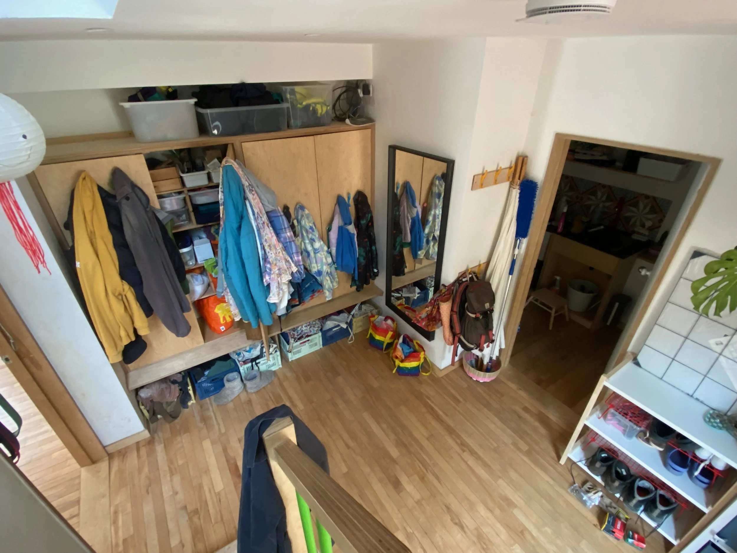 Birch plywood wardrobe/cupboards