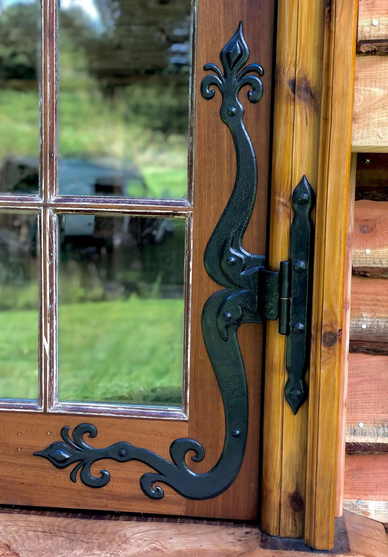 Hand-forged steel hinges